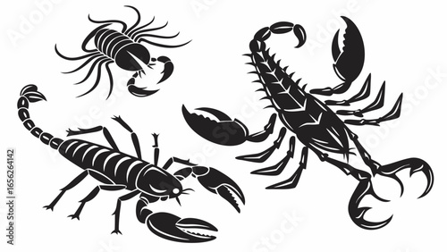 Illustration of scorpions