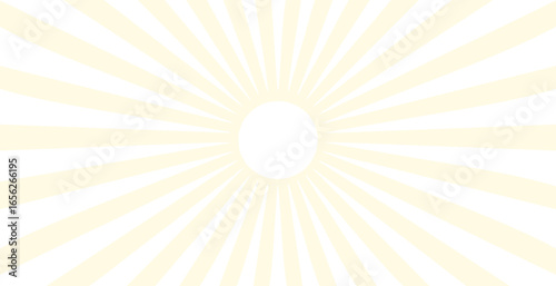 Simple  background with yellow stripes. Sunburst radial vector.