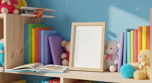 Child's Room Bookshelf Mockup