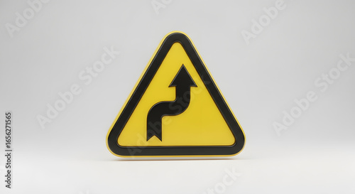 Free Download Curvy Road Ahead Warning Navigating the Turns with Care and Caution, Road Safety Sign - GFXLoad
