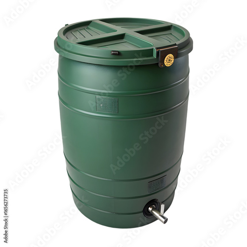 rainwater collection barrel made of plastic