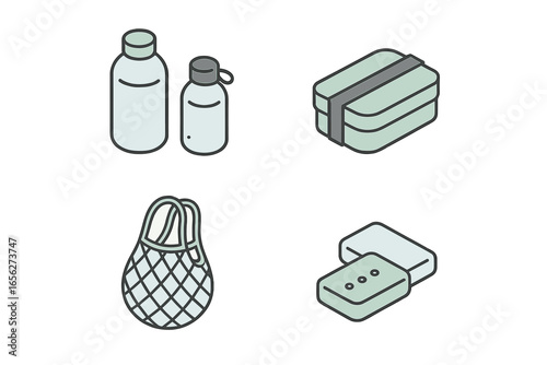 Reusable items for zero waste lifestyle