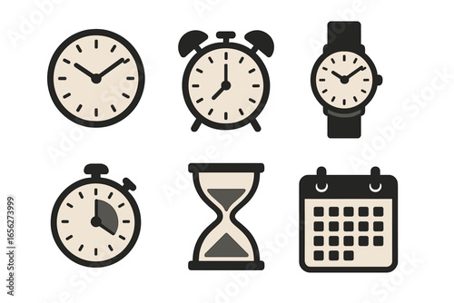 Timekeeping Icons Collection