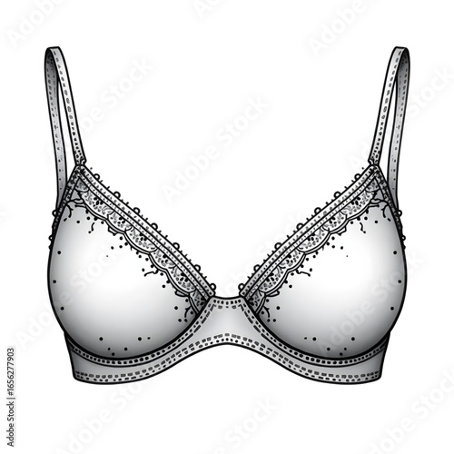 A bra illustration vector style coloring page
