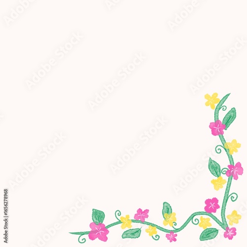 frame with flowers
