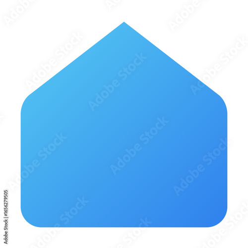 Vibrant Blue Gradient House Icon A Simple, Modern Graphic Representing Home, Property, and Shelter Concepts for Digital Media and Architecture