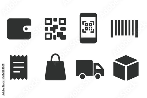Shopping and delivery icons