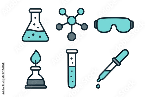 Science Lab Equipment Icons
