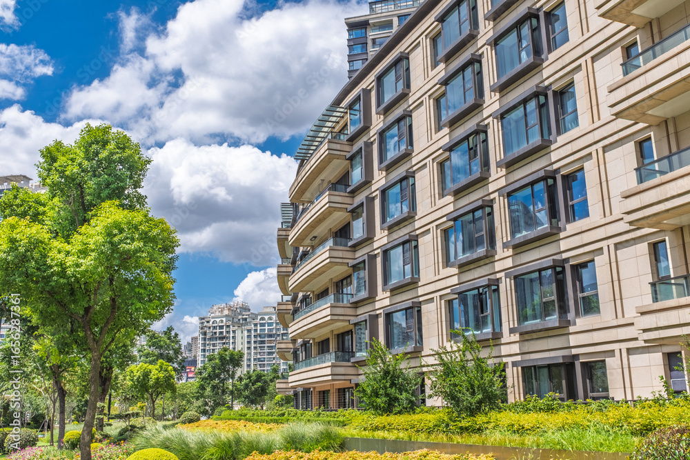 Fototapeta premium Modern urban ecological residential landscape