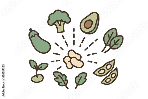 Fresh Vegetables and Beans Assortment