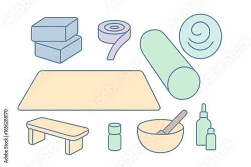 Yoga and Pilates Practice Equipment Set