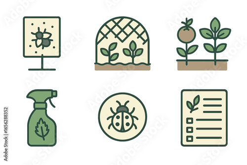 Gardening and pest control symbols