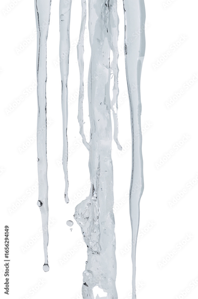 Fototapeta premium Abstract white liquid cascade against a solid void, expressing texture and purity, with isolated