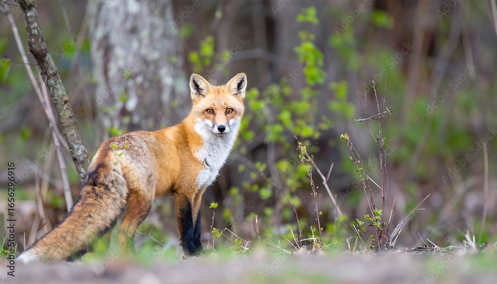 Fototapeta premium Red fox in woodland