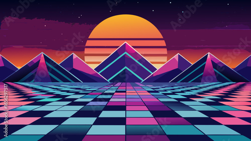 abstract 3d render of a pyramid