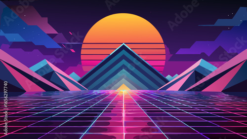 abstract background with rainbow