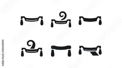 flat black solid icon items isolated on white background tool (drawknife): blade handle edge curl grip shave