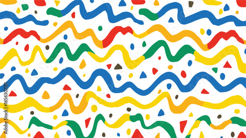 flamingo summer pattern striped plasticine pattern using thin layering Geometric waves of pastel pink and mint green intersecting in a serene pattern. vector design on transparent background.