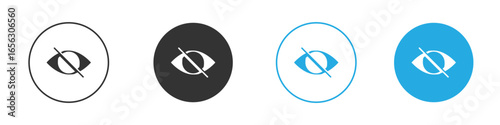 Invisible Icon Set in Oval Shapes with White Background