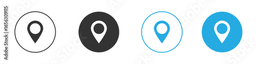 Free Download Location Pin Icons in Variations Isolated on White Background - GFXLoad