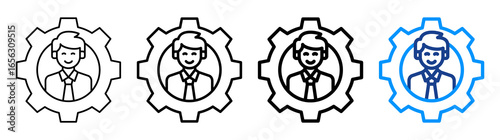 Ceo Icon Different Style Outline Collection Set