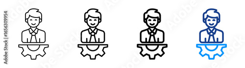 Specialist Icon Different Style Outline Collection Set