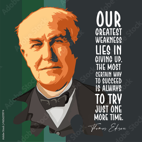 Wall Mural thomas edison quote
