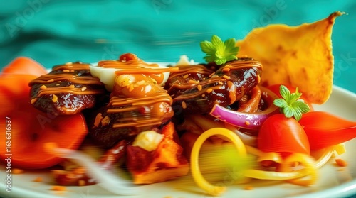 grilled chicken breast with vegetables