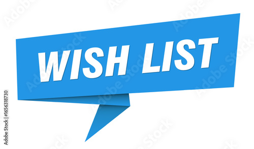 wish list banner. wish list speech bubble, label, sticker, sign template