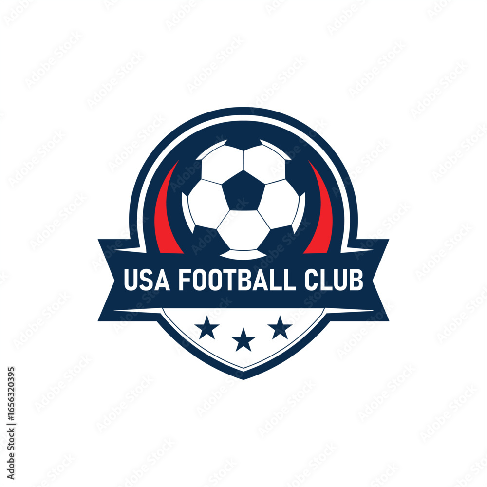 USA Football Club Shield Emblem Vector USA Football Club Shield Emblem Vector
