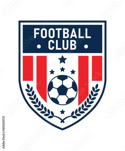 Football Club Laurel Shield Vector Logo