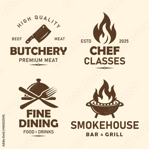 Culinary Business Logo Vector Bundle Template