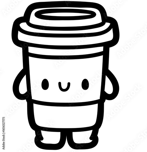chibi coffee tumbler - layered cut file - drink sticker