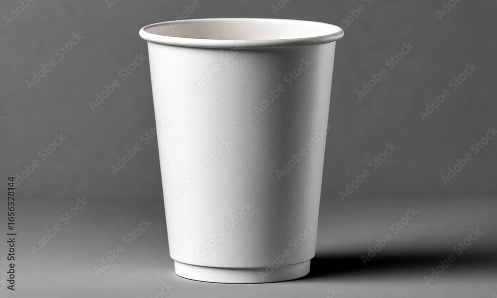 custom made wallpaper toronto digitalA plain, white paper cup sits centered on a gray background, highlighting its clean lines and smooth surface. Simple, modern design