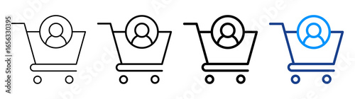 Customer Behavior Icon Different Style Outline Collection Set