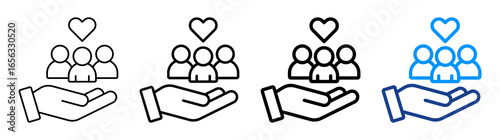 Customer Care Icon Different Style Outline Collection Set