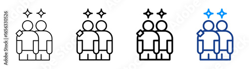 Friendly Icon Different Style Outline Collection Set