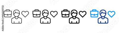 Work Life Icon Different Style Outline Collection Set