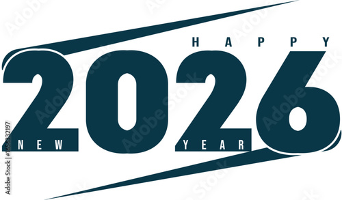 2026 new year celebration text design template.
