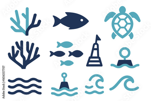 Marine Life and Nautical Symbols