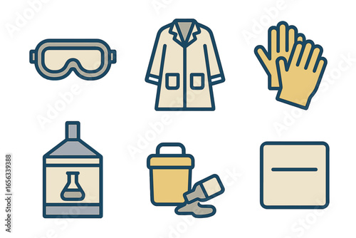 Laboratory Safety Equipment Icons