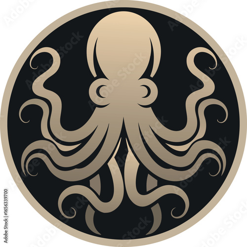 Octopus logo symbol Vector Art, Icons, and Graphics for designers
