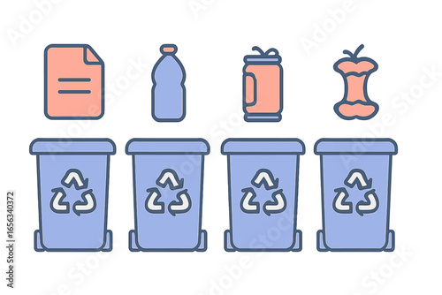 Recycling Bins for Different Waste Types