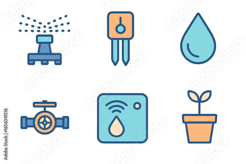 Smart Irrigation System Icons
