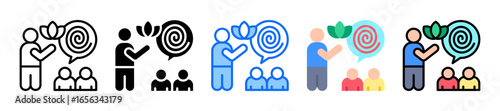 Psychotherapy icon Multi Style Vector Illustration