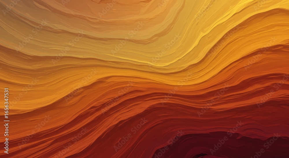 Fototapeta premium Golden Hour Abstract Waves: Warm Hues Texture Background for Design