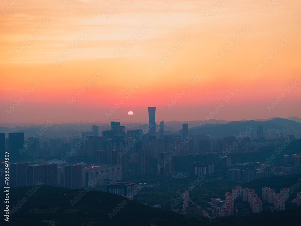 Fototapeta premium power plant at sunset
