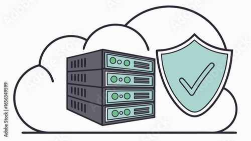 Secure Cloud Computing with Data Servers and Protective Shield.
