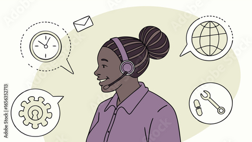 Smiling Customer Service Representative with Headset 5.