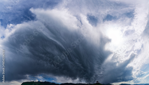 storm clouds over water